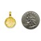 14K Yellow Gold Basketball Charm Sports Pendant Jewelry 21 X 14mm